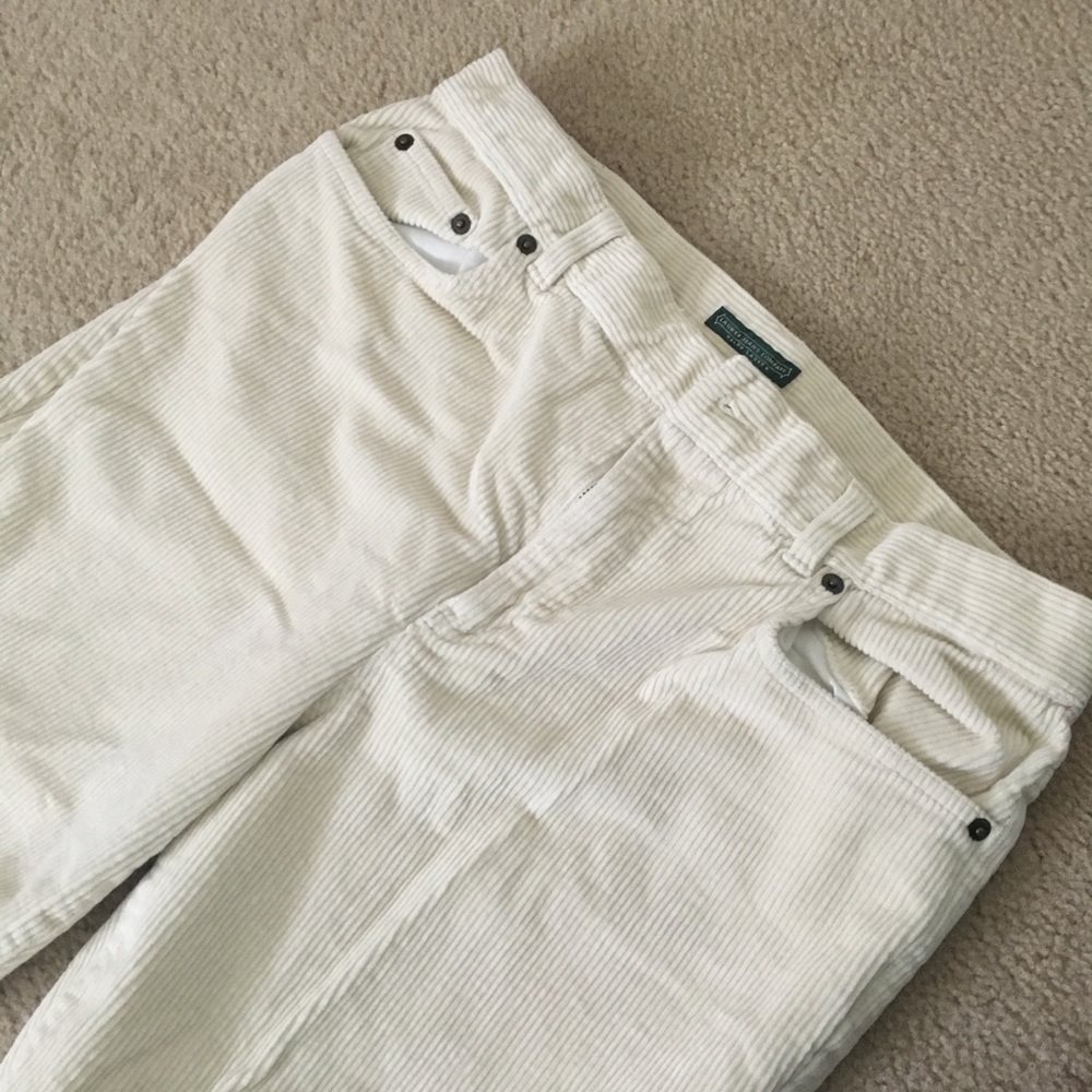 Ralph Lauren white corduroy pant